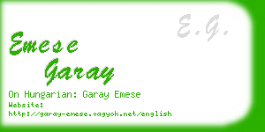 emese garay business card